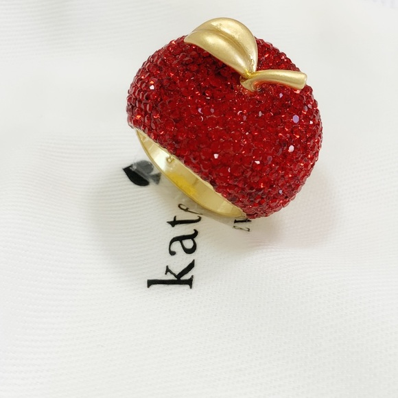 Kate Spade Ruby Red Dashing Beauty Apple Ring - Picture 6 of 8
